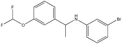 3-bromo-N-{1-[3-(difluoromethoxy)phenyl]ethyl}aniline Struktur