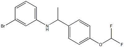 3-bromo-N-{1-[4-(difluoromethoxy)phenyl]ethyl}aniline Struktur