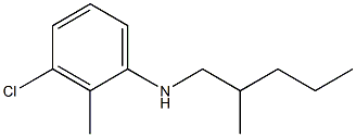 3-chloro-2-methyl-N-(2-methylpentyl)aniline Struktur