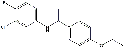 3-chloro-4-fluoro-N-{1-[4-(propan-2-yloxy)phenyl]ethyl}aniline Struktur