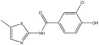 3-chloro-4-hydroxy-N-(5-methyl-1,3-thiazol-2-yl)benzamide Struktur