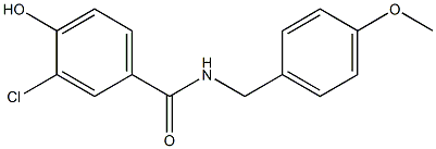 3-chloro-4-hydroxy-N-[(4-methoxyphenyl)methyl]benzamide Struktur