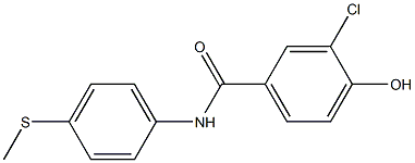 3-chloro-4-hydroxy-N-[4-(methylsulfanyl)phenyl]benzamide Struktur