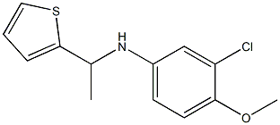 3-chloro-4-methoxy-N-[1-(thiophen-2-yl)ethyl]aniline Struktur