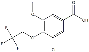 3-chloro-5-methoxy-4-(2,2,2-trifluoroethoxy)benzoic acid Struktur