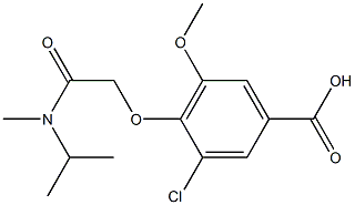 3-chloro-5-methoxy-4-{[methyl(propan-2-yl)carbamoyl]methoxy}benzoic acid Struktur