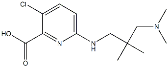 3-chloro-6-({2-[(dimethylamino)methyl]-2-methylpropyl}amino)pyridine-2-carboxylic acid Struktur