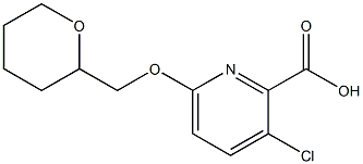 3-chloro-6-(oxan-2-ylmethoxy)pyridine-2-carboxylic acid Struktur