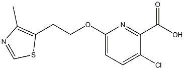 3-chloro-6-[2-(4-methyl-1,3-thiazol-5-yl)ethoxy]pyridine-2-carboxylic acid Struktur