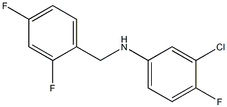 3-chloro-N-[(2,4-difluorophenyl)methyl]-4-fluoroaniline Struktur