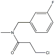 3-chloro-N-[(3-fluorophenyl)methyl]-N-methylpropanamide Struktur