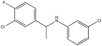 3-chloro-N-[1-(3-chloro-4-fluorophenyl)ethyl]aniline Struktur