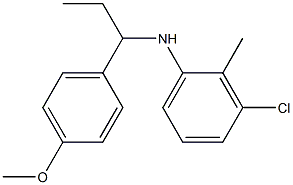 3-chloro-N-[1-(4-methoxyphenyl)propyl]-2-methylaniline Struktur