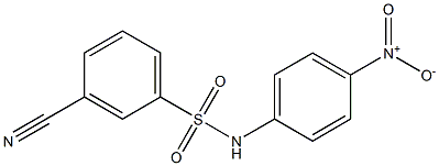 3-cyano-N-(4-nitrophenyl)benzene-1-sulfonamide Struktur