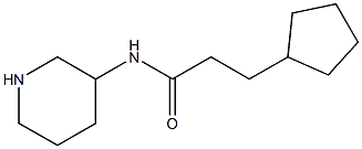 3-cyclopentyl-N-(piperidin-3-yl)propanamide Struktur