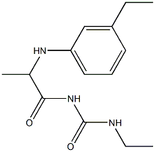 3-ethyl-1-{2-[(3-ethylphenyl)amino]propanoyl}urea Struktur