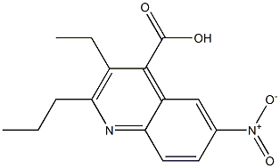 3-ethyl-6-nitro-2-propylquinoline-4-carboxylic acid Struktur