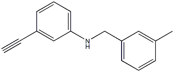 3-ethynyl-N-[(3-methylphenyl)methyl]aniline Struktur