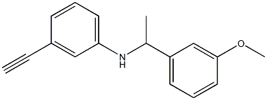 3-ethynyl-N-[1-(3-methoxyphenyl)ethyl]aniline Struktur