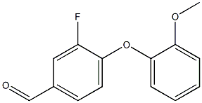 3-fluoro-4-(2-methoxyphenoxy)benzaldehyde Struktur