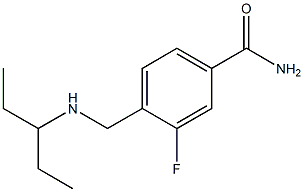 3-fluoro-4-[(pentan-3-ylamino)methyl]benzamide Struktur