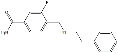 3-fluoro-4-{[(2-phenylethyl)amino]methyl}benzamide Struktur