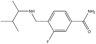 3-fluoro-4-{[(3-methylbutan-2-yl)amino]methyl}benzamide Struktur