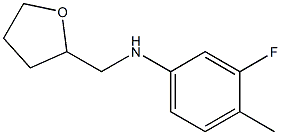 3-fluoro-4-methyl-N-(oxolan-2-ylmethyl)aniline Struktur