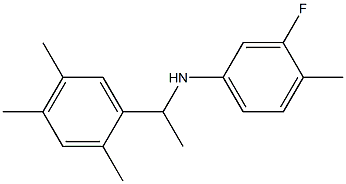 3-fluoro-4-methyl-N-[1-(2,4,5-trimethylphenyl)ethyl]aniline Struktur