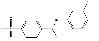 3-fluoro-N-[1-(4-methanesulfonylphenyl)ethyl]-4-methylaniline Struktur