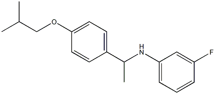 3-fluoro-N-{1-[4-(2-methylpropoxy)phenyl]ethyl}aniline Struktur