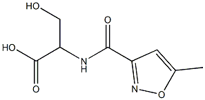 3-hydroxy-2-[(5-methyl-1,2-oxazol-3-yl)formamido]propanoic acid Struktur