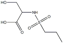 3-hydroxy-2-[(propylsulfonyl)amino]propanoic acid Struktur