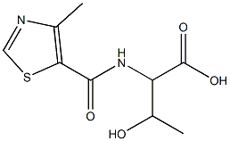 3-hydroxy-2-{[(4-methyl-1,3-thiazol-5-yl)carbonyl]amino}butanoic acid Struktur