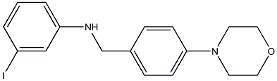 3-iodo-N-{[4-(morpholin-4-yl)phenyl]methyl}aniline Struktur