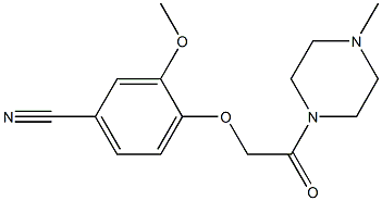 3-methoxy-4-[2-(4-methylpiperazin-1-yl)-2-oxoethoxy]benzonitrile Struktur