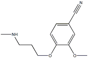 3-methoxy-4-[3-(methylamino)propoxy]benzonitrile Struktur