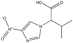 3-methyl-2-(4-nitro-1H-imidazol-1-yl)butanoic acid Struktur