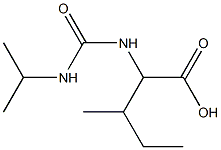 3-methyl-2-[(propan-2-ylcarbamoyl)amino]pentanoic acid Struktur