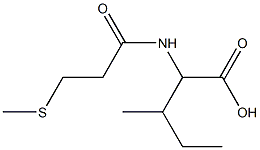 3-methyl-2-[3-(methylsulfanyl)propanamido]pentanoic acid Struktur