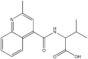 3-methyl-2-{[(2-methylquinolin-4-yl)carbonyl]amino}butanoic acid Struktur