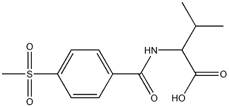 3-methyl-2-{[4-(methylsulfonyl)benzoyl]amino}butanoic acid Struktur