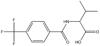 3-methyl-2-{[4-(trifluoromethyl)benzoyl]amino}butanoic acid Struktur