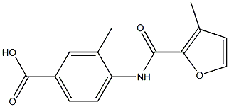 3-methyl-4-[(3-methyl-2-furoyl)amino]benzoic acid Struktur