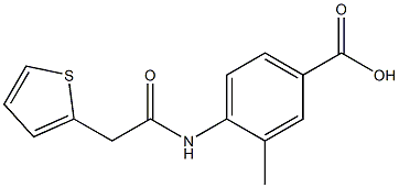 3-methyl-4-[(thien-2-ylacetyl)amino]benzoic acid Struktur