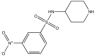 3-nitro-N-piperidin-4-ylbenzenesulfonamide Struktur