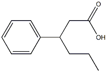 3-phenylhexanoic acid Struktur