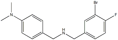 4-({[(3-bromo-4-fluorophenyl)methyl]amino}methyl)-N,N-dimethylaniline Struktur