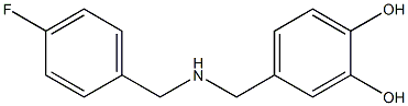 4-({[(4-fluorophenyl)methyl]amino}methyl)benzene-1,2-diol Struktur