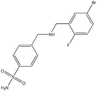 4-({[(5-bromo-2-fluorophenyl)methyl]amino}methyl)benzene-1-sulfonamide Struktur